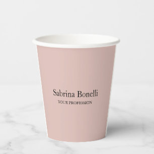 Unique Elegant Plain Simple Rose Gold Colour Paper Cups