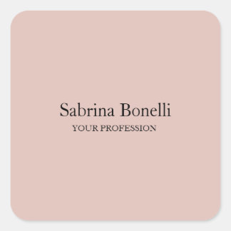 Unique Elegant Plain Simple Rose Gold Colour Square Sticker