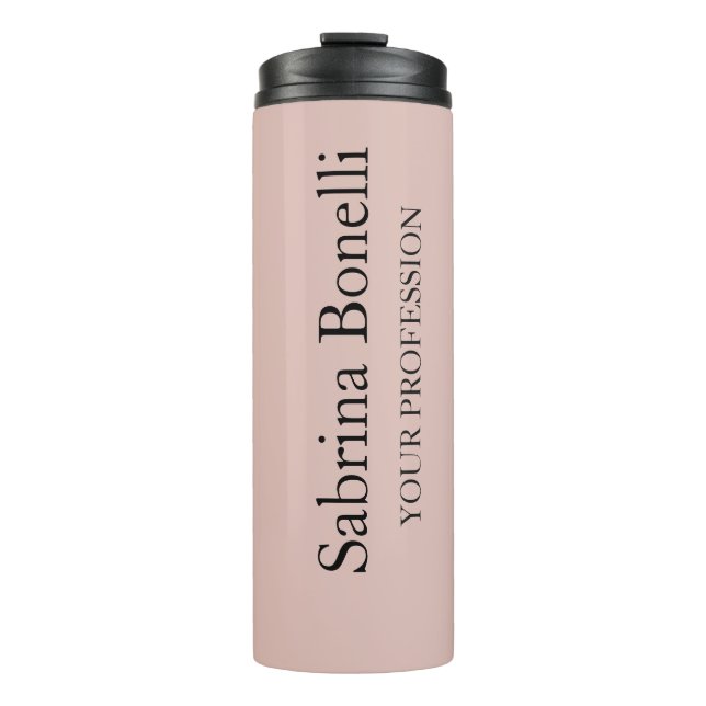 Unique Elegant Plain Simple Rose Gold Colour Thermal Tumbler (Front)
