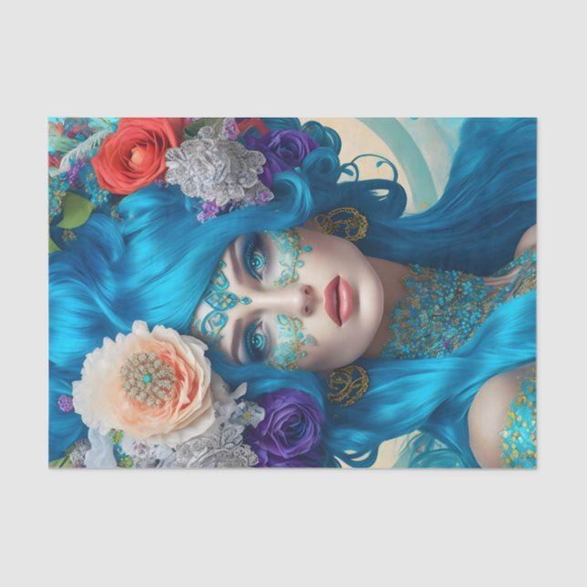 Unique Elegant Victorian Woman Tissue Paper (Front)