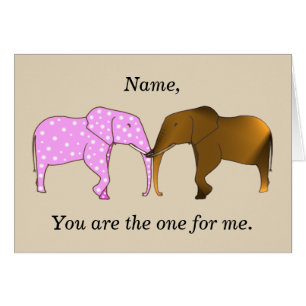Unique Elephants in Love Proposal Cards