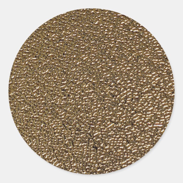 Unique Embossed gold Classic Round Sticker Zazzle.co.uk