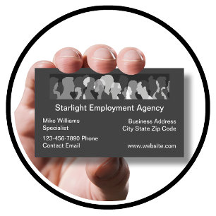 Unique Employment Agency Headhunter Business Card