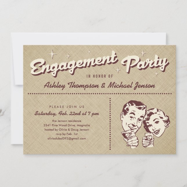 Unique Engagement Party Invitations (Front)