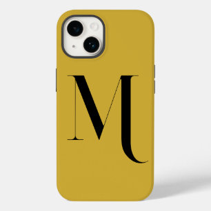 Unique Extra Large Monogram Print M Gold Case-Mate iPhone 14 Case
