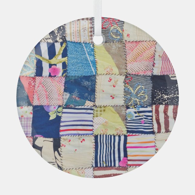 Unique Fabric: Bangkok Handmade Blankets Glass Tree Decoration (Front)