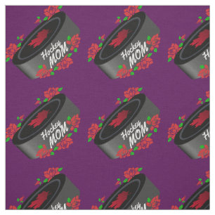 Unique fabric purple Hockey Mum Canada roses