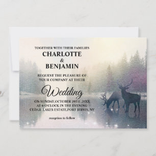 Unique Fairytale Enchanted Forest Wedding Invitation
