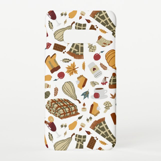 Unique Fall Leaves Harvest Autumn Pumpkins Samsung Galaxy Case (Back)