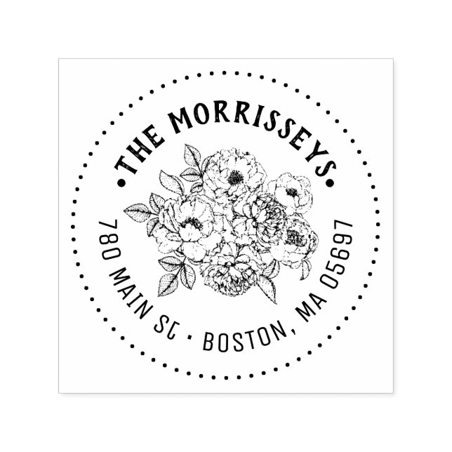 Unique Family Name and Address Self-inking Stamp (Design)