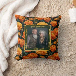 Unique Family Photo Throw Pillow For Milestone