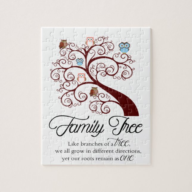 Unique Family Tree Design Jigsaw Puzzle (Vertical)