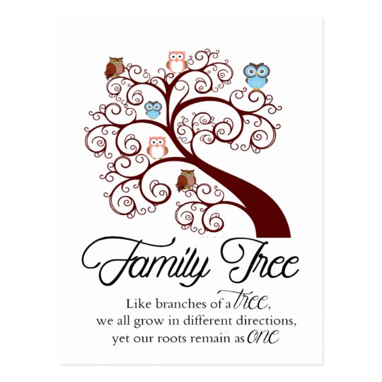 Unique Family Tree Design Postcard | Zazzle.co.uk