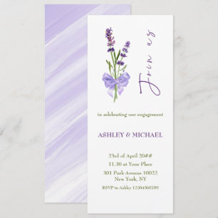 Unique Fashion Simple Lavender Bouquet Handwritten Invitation