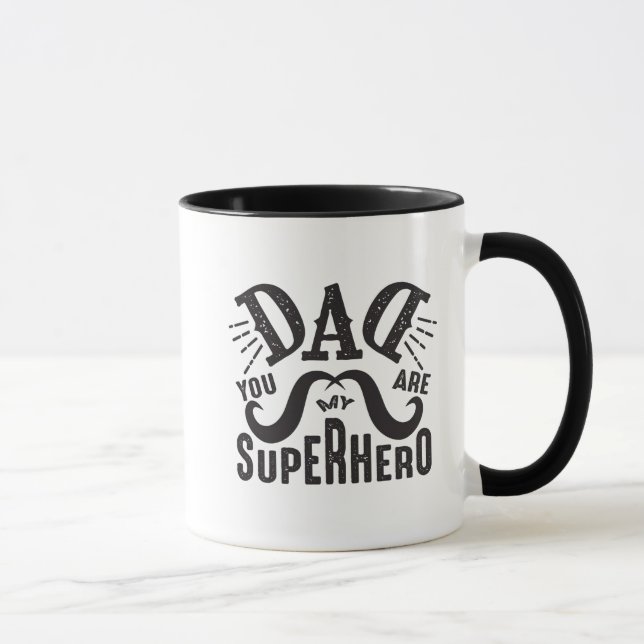 Unique Father's Day Dad You Are My Superhero Mug (Right)