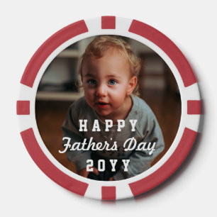 Unique Father's Day Gifts Custom Photo Poker Chips