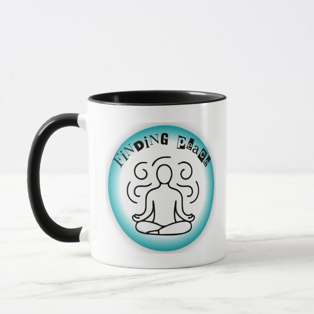 Unique Finding Peace Art Designs - Happy Shopping Mug (Left)