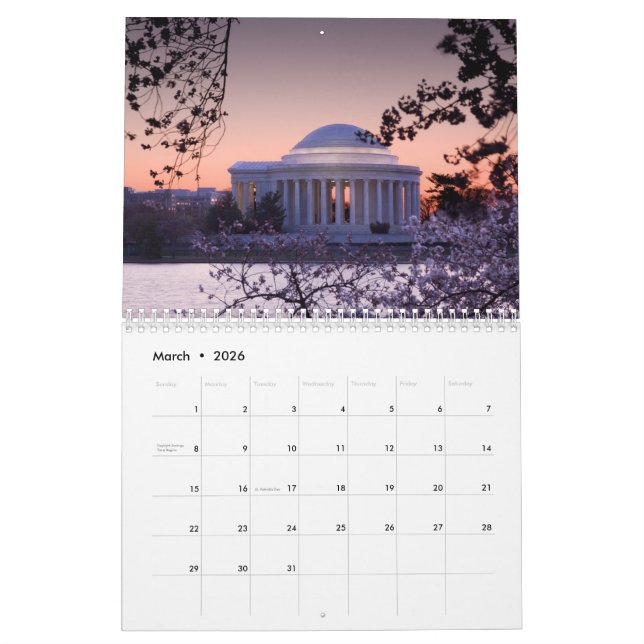 Unique Fine Art Washington DC 2023 Calendar (Mar 2026)