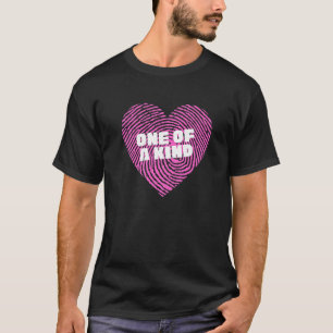 Unique Finger Print Heart One Of A Kind   T-Shirt