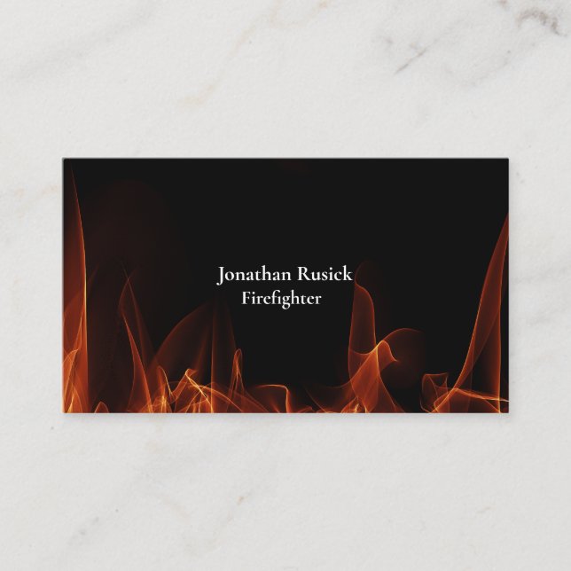 Unique Firefighter Business Card (Front)