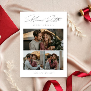 Unique First Newly Married Little Christmas Photo Holiday Card