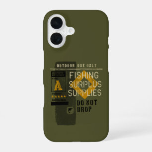 Unique Fishing Angler Cargo Graphic Gift Gear iPhone 16 Case