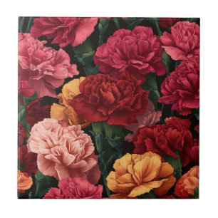 Unique Floral Carnation Tiles For Kitchen Floor