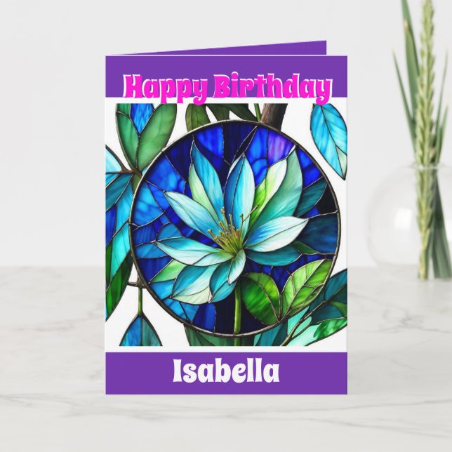 Unique Floral Modern Elegant Collection Card (Front)