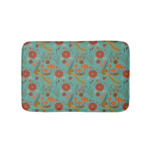 Unique Floral Pattern Bath Mat