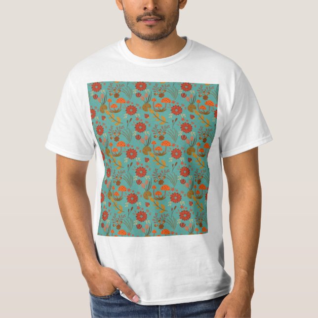 Unique Floral Pattern T-Shirt (Front)