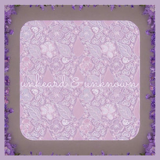 unique floral pattern with text square sticker
