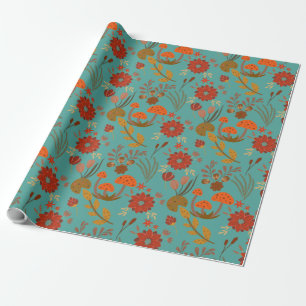 Unique Floral Pattern Wrapping Paper