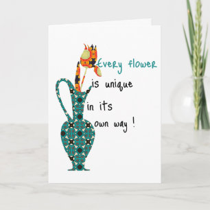 Unique Flower  Card