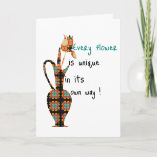 Unique Flower  Card