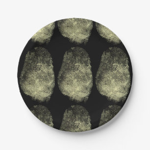 Unique Forensic Fingerprint Identity Paper Plate