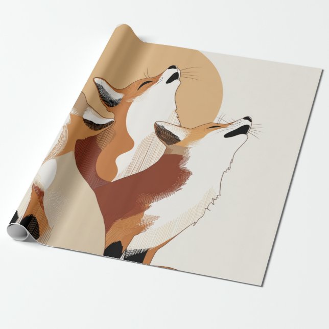 Unique Forest Animal All-Occasion Gift Wrap (Unrolled)