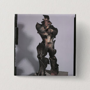 Unique Forms of Continuity in Space, 1913 15 Cm Square Badge