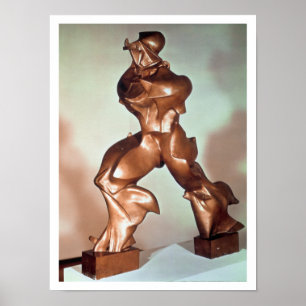 Unique Forms of Continuity in Space, 1913 (bronze) Poster