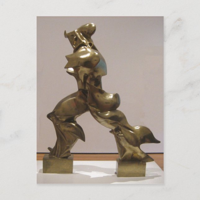 'Unique Forms of Continuity in Space', bronze scul Postcard (Front)