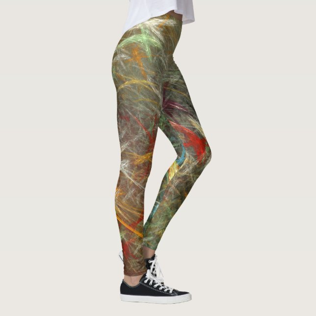 Unique Fractal Artwork Leggings (Right)