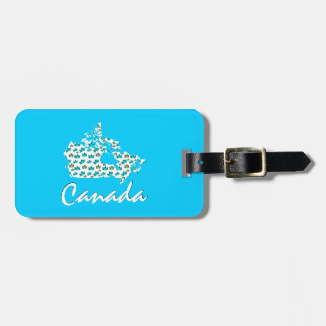 Unique fun Canadian Maple Canada  luggage tag (Front Horizontal)