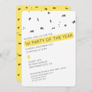 Unique Fun New Years Eve Party Invitation