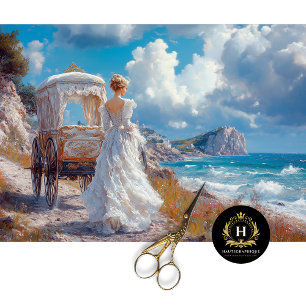 Unique Funeral Carriage Decoupage Tissue Paper