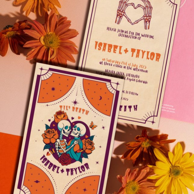 Unique Funky Gothic Tarot Card Wedding Invitation (Creator Uploaded)