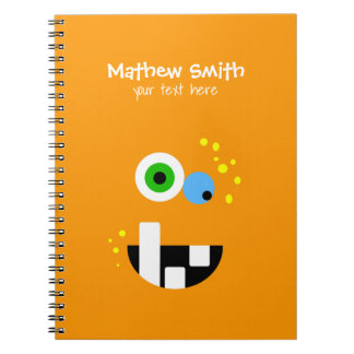 Unique Funny Crazy Oragne Monster Notebook