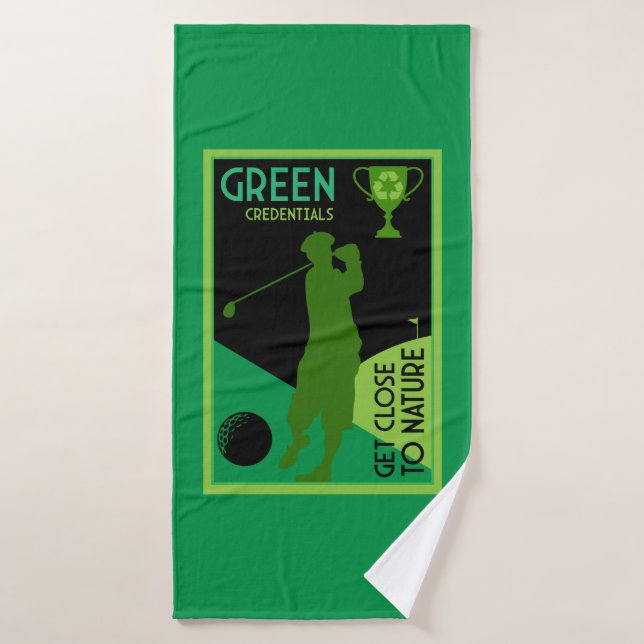 Unique Funny Vintage Golf Gift Bath Towel (Bath Towel)