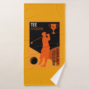 Unique Funny Vintage Golf Gift Bath Towel