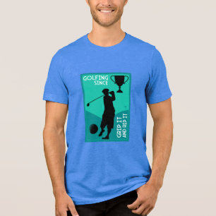 Unique Funny Vintage Golf Gift Tri-Blend Shirt
