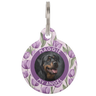 Unique Fur Mum Gift Tulip Flower Pet Tag