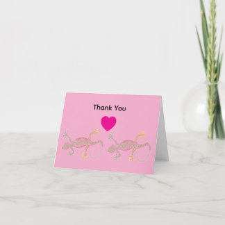 Unique Gecko Thank You Card